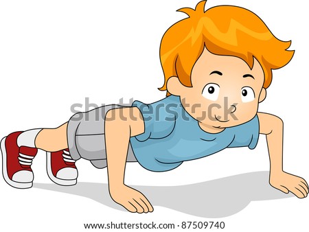 Illustration Of A Kid Doing Pushups - 87509740 : Shutterstock