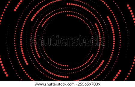 Sound wave rhythm lines spiral dynamic abstract vector background in circle dot shape