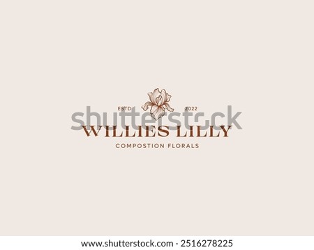 Willies Lilly Flower Logo Design