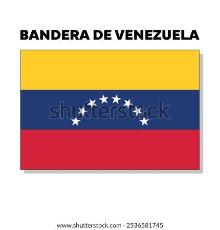 Illustration of the national flag of Venezuela