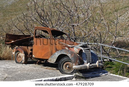 vintage truck wreck