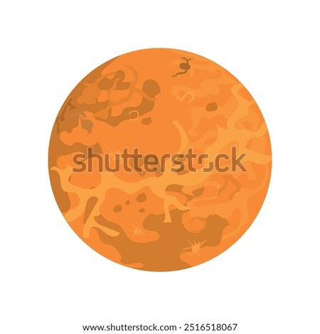 Illustration of Venus, the second planet from the Sun and the sixth largest planet.