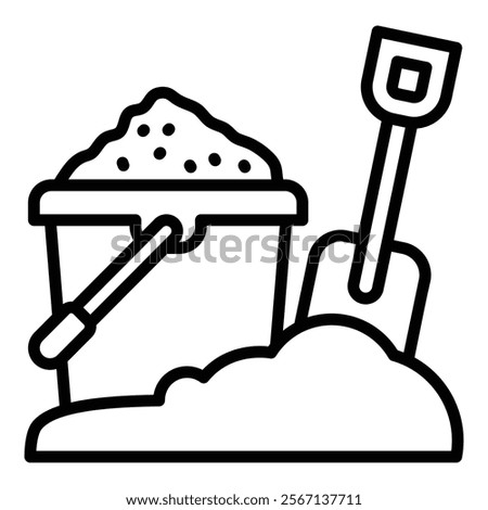 Sand Pail Icon Element For Design