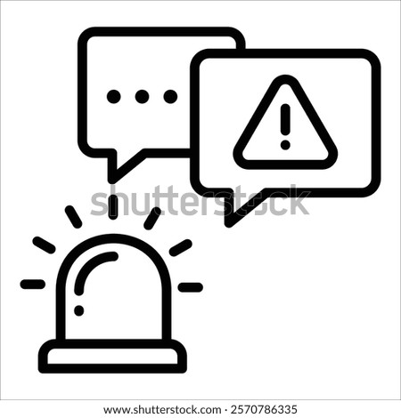 Incident Notification Icon Element For Design