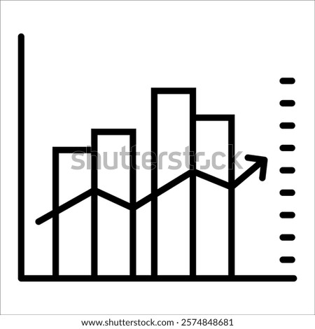 Combo Chart Icon Element For Design