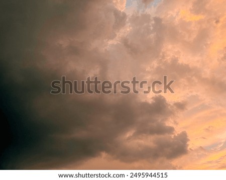 Similar – Image, Stock Photo Dramatic sky during sunset over a lake in Cambodia