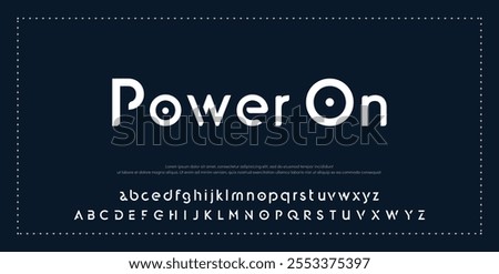 Creative font. Modern abstract digital tech font. Logo creative font, type, technology, movie, digital, music, movie. Fonts and illustration in vector format.