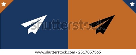 Paper plane vector icon. Send message