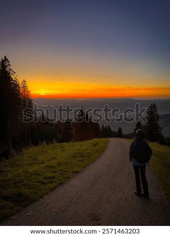 Similar – Foto Bild Alpenpanorama bei Nachtanbruch