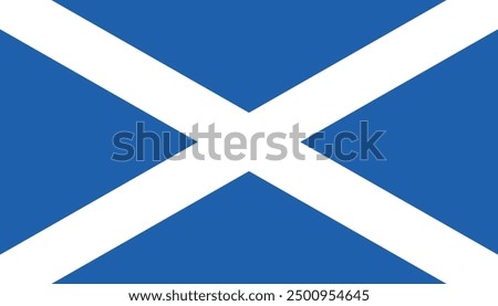 Flag of Scotland vector design and illustration , Digital flag of Scotland , National Flag Of Scotland 