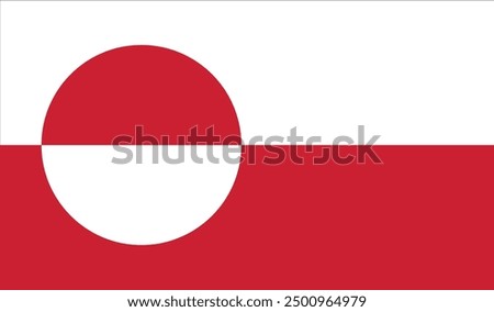 Greenland Flag icon vector design and illustration , National flag of Green land country , different the art work