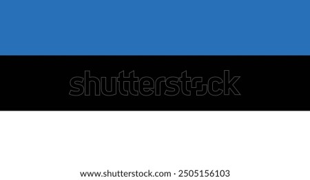 Estonia flag vector design and Illustration , National flag of Estonia