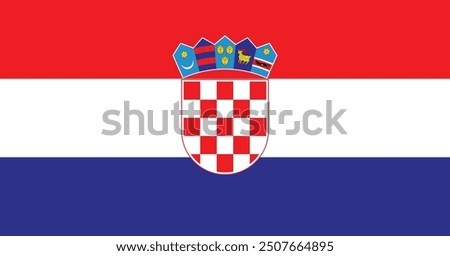 Croatia Flag vector design and Illustration , National Flag of Croatia 