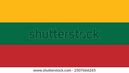 Lithuania Flag vector design and illustration , National Flag of Lithuania 