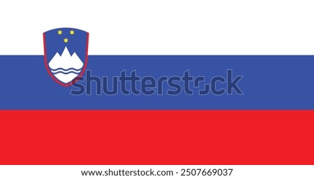 Flag of Slovenia vector design and illustration , National flag of Slovenia 