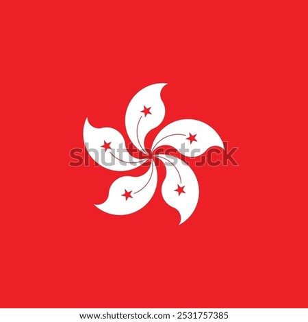 Hong Kong flag Tamp late vector design and illustration , National flag of Hong Kong Template 