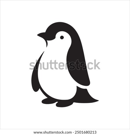 penguin silhouettes vector design, penguin icon.
