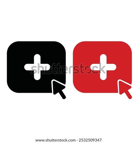 Plus Sign Vector Icon design Post Icon on Social Media