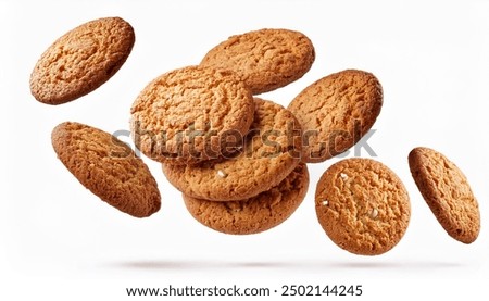 Similar – Image, Stock Photo Oatmeal cookies on white plate