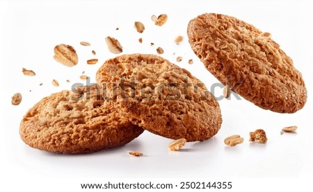 Similar – Image, Stock Photo Oatmeal cookies on white plate