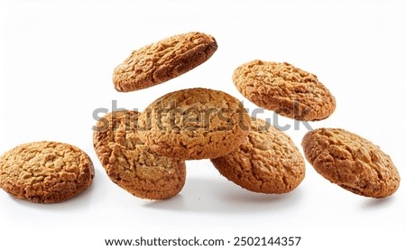 Similar – Image, Stock Photo Oatmeal cookies on white plate