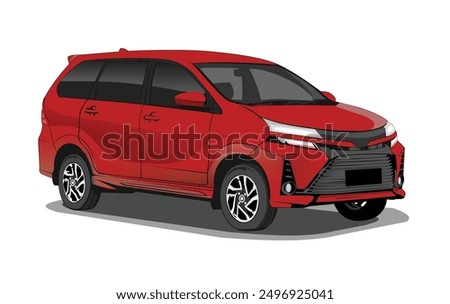 red modern silver SUV modern art design detail isolated graphic logo icon vector template minibus large travel luxury car 3d vector element isolated white background
