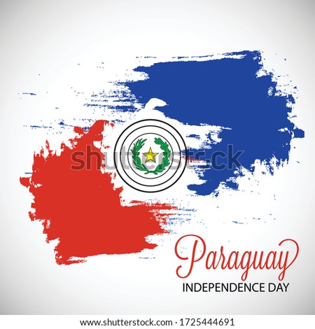 Vector illustration of a background or poster for Paraguay Independence Day.