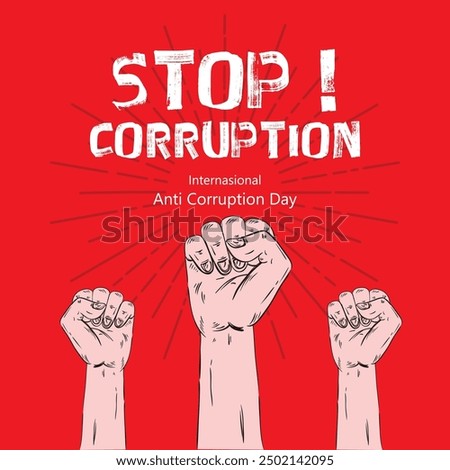 International Anti Corruption Day. Poster concept.