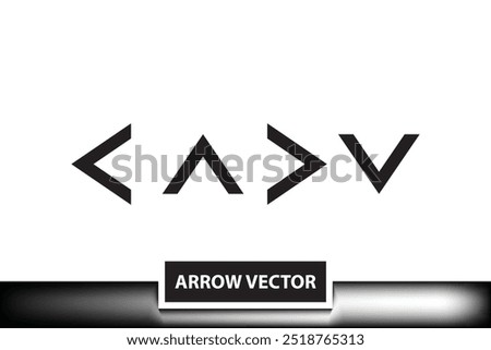 Black angular shapes forming arrows and triangles aligned horizontally. Simple and abstract design with sharp edges on a white background, creating a clean, minimalist composition.