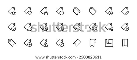 Bookmark and Tag icon set. Save sign collection. Bookmark with add,remove,plus,star,check,save,question. For the use of UI and mobile app, web site interface.