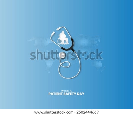 World Patient Safety Day, patient safety creative design, vector design.