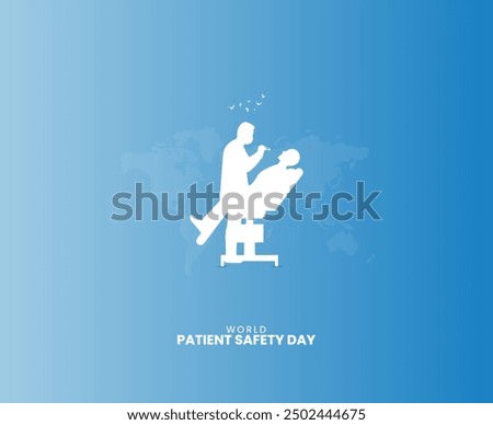 World Patient Safety Day, patient safety creative design, vector design.