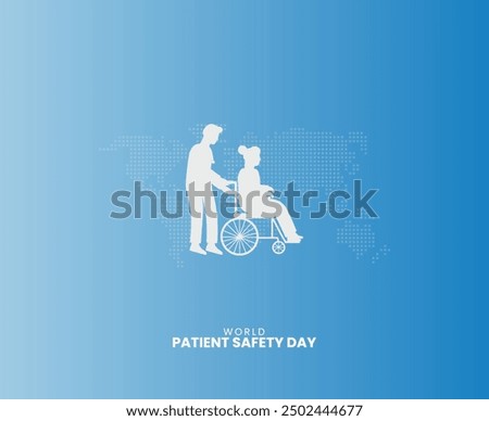 World Patient Safety Day, patient safety creative design, vector design.