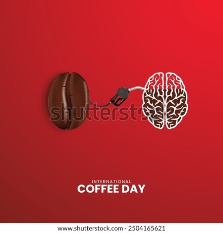 International coffee day creative ads, World coffee day concept, vector illustration.