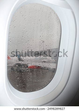 Similar – Image, Stock Photo Passenger perspective rainy weather in the right side mirror