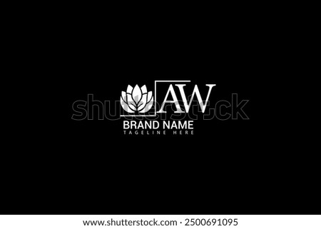 AW Letter Logo Design. Creative Initials Letter Concept. AW Icon Design