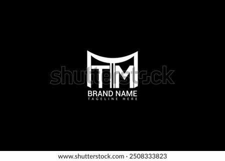 TM letter logo design on black background. TM creative initials letter logo concept. TM unique design.