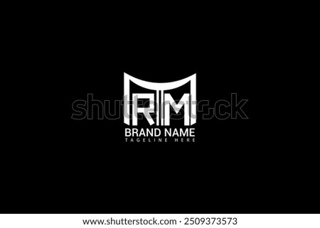 RM letter logo design with a circle shape RM Logo design. RM letter logo creative design. RM unique design.