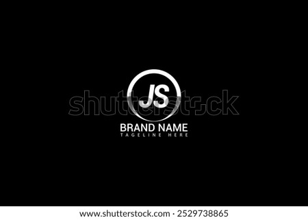 JS letter logo design on black background. JS creative initials letter logo concept. JS unique design.