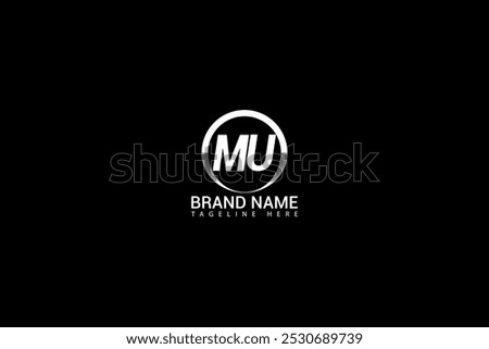 MU letter logo design on black background. MU creative initials letter logo concept. MU unique design