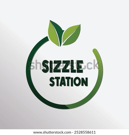 A sizzle station logo design vector illustration