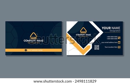 Business Card Design Template.
This is a professional Business Card Design Template suitable for all corporate businesses. fully editable with no loss of quality.