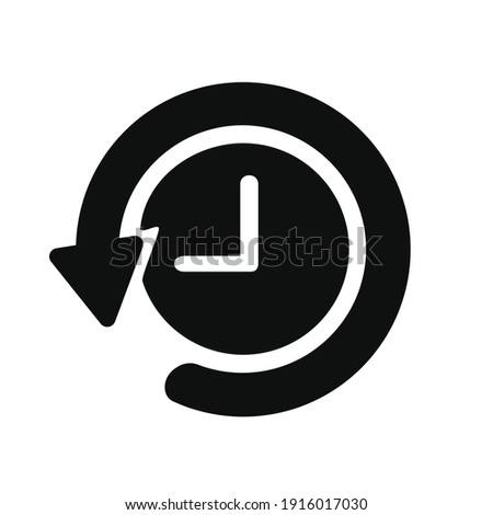 History icon vector,  logo, pictogram isolated on white, symbol illustration