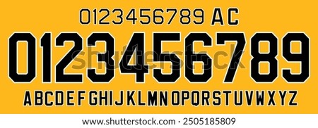 Font vector team 2021 Reverse Retro(RR) kit sport style font for bruins. Boston city hockey style font. Sports style letters and numbers for National Hockey League(NHL). Reverse Retro Jersey Font.