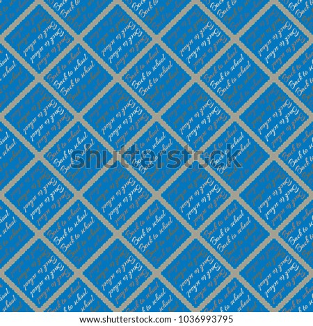 Back to school, new seamless pattern for background. Decorative backdrop can be used for wallpaper, pattern fills, web page background, surface textures. Memphis style for fashion