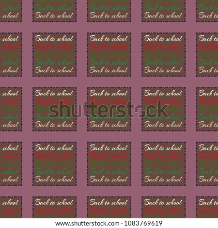 Back to school, new seamless pattern for background. Decorative backdrop can be used for wallpaper, pattern fills, web page background, surface textures. Memphis style for fashion