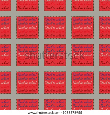 Back to school, new seamless pattern for background. Decorative backdrop can be used for wallpaper, pattern fills, web page background, surface textures. Memphis style for fashion