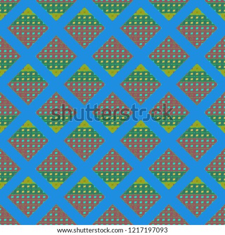 Abstract background multicolored geometric grid seamless cube.