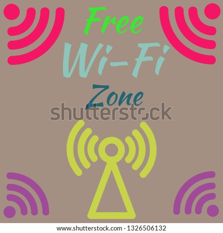 Lovely symbol multicolored geometric weave Wi-Fi.