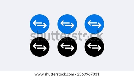 exchange arrow icons Transfer icon. Exchange arrow icon, transfer vector icon . isolated transparent . arrows . data exchange. Vector illustration EPS 10